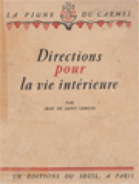 Image of Directions Pour La Vie Intérieure