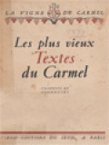 Les Plus Vieux Textes Du Carmel