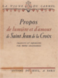 Propos De lumière Et D'amour De Saint Jean De La Croix