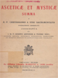 Image of Asceticae Et Mysticae Summa A R.P. Chrysogono A Iesu Sacramentato, Discalceato Carmelita