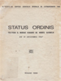 Status Ordinis Fratrum B. Mariae Virginis de Monte Carmelo, die 31 Decembris 1967