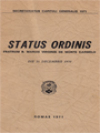 Image of Status Ordinis Fratrum B. Mariae Virginis De Monte Carmelo, Die 31 Decembris 1970