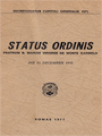 Status Ordinis Fratrum B. Mariae Virginis de Monte Carmelo, die 31 Decembris 1970