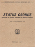 Status Ordinis Fratrum B. Mariae Virginis de Monte Carmelo, die 31 Decembris 1976