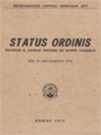 Image of Status Ordinis Fratrum B. Mariae Virginis De Monte Carmelo, Die 31 Decembris 1976