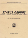 Status Ordinis Fratrum B. Mariae Virginis De Monte Carmelo, Die 31 Decembris 1983