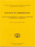 Status Ordinis Fratrum B. Mariae Virginis de Monte Carmelo, die 31 Decembris 2001