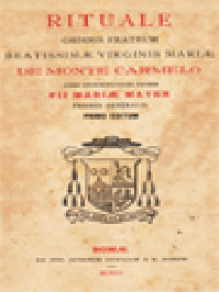 Image of Rituale Ordinis Fratrum Beatissimae Virginis Mariae De Monte Carmelo