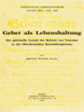 Gebet Als Lebenshaltung: Die Spirituelle Gestalt Der Reform Von Touraine In Der Oberdeutschen Karmelitenprovinz