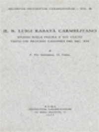 Il B. Luigi Rabatà Carmelitano: Studio Sulla Figura E Sul Culto Testo Dei Processi Canonici Del Sec. XVI