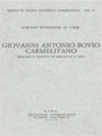 Image of Giovanni Antonio Bovio Carmelitano: Teologo E Vescovo Di Molfetta († 1622)