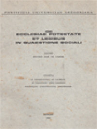 De Ecclesiae Potestate Et Legibus In Quaestione Sociali