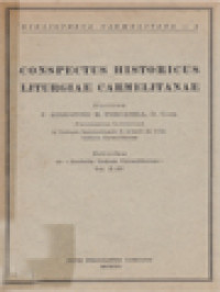 Image of Conspectus Historicus Liturgiae Carmelitanae