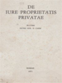 De Iure Proprietatis Privatae