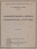 Constitutiones Capituli Londinensis Anni 1281: Extractum Ex Analectis Ordinis Carmelitarum, Vol. XV, Fasc. II