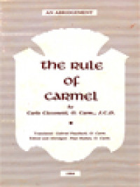 The Rule Of Carmel (An Abridgement)