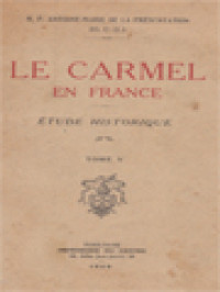 Le Carmel En France: Étude Historique, Tome V