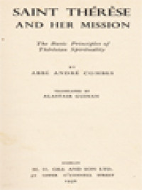 Image of Saint Thérèse And Her Mission: The Basic Principles Of Thérèsian Spirituality