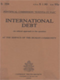 At The Service Of The Human Community: An Ethical Approach To The International Debt Question: Vatican City, 27 December 1986