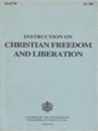 Instruction On Christian Freedom And Liberation