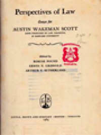 Image of Perspectives Of Law: Essays For Austin Wakeman Scott / Roscoe Pound, Erwin N. Griswold, Arthur E. Sutherland (Edited)