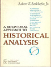 A Behavioral Approach To Historical Analysis