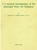 A Canonical Investigation Of The Episcopal Vicar For Religious