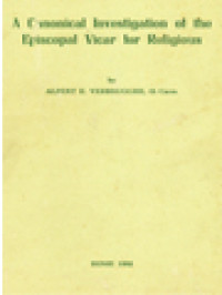 A Canonical Investigation Of The Episcopal Vicar For Religious